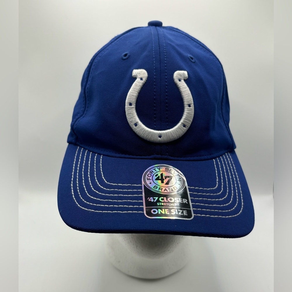 Indianapolis Colts 47 Brand Game Time Closer Hat‎ Stretch Fit Flex Cap